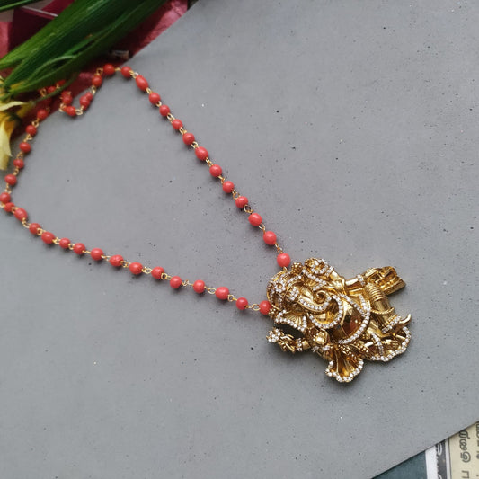 Ganesha pendant chain set