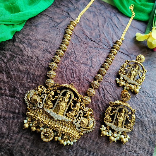 Impeccable design Krishna pendant Long Necklace