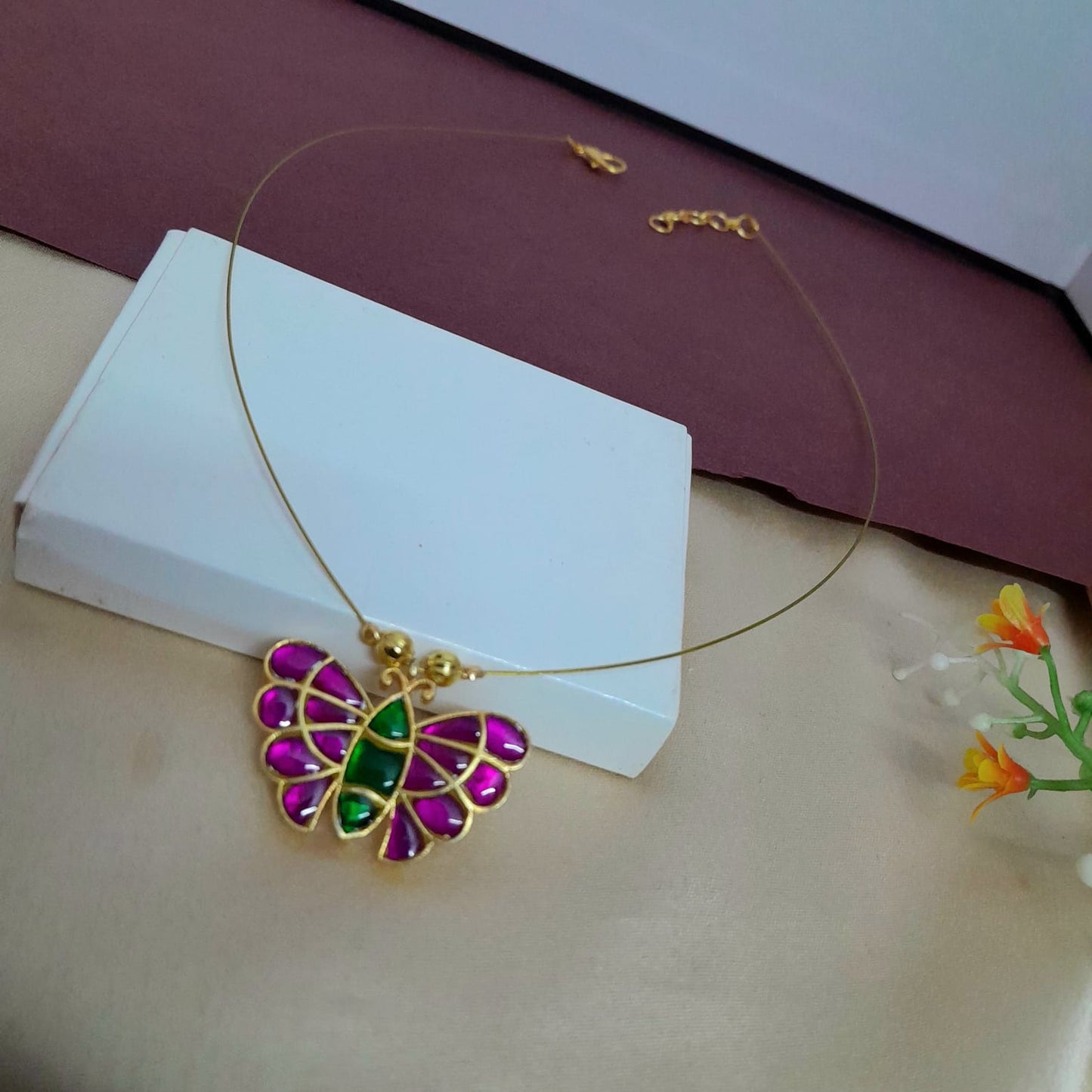 Gorgeous Invisible butterfly necklace set