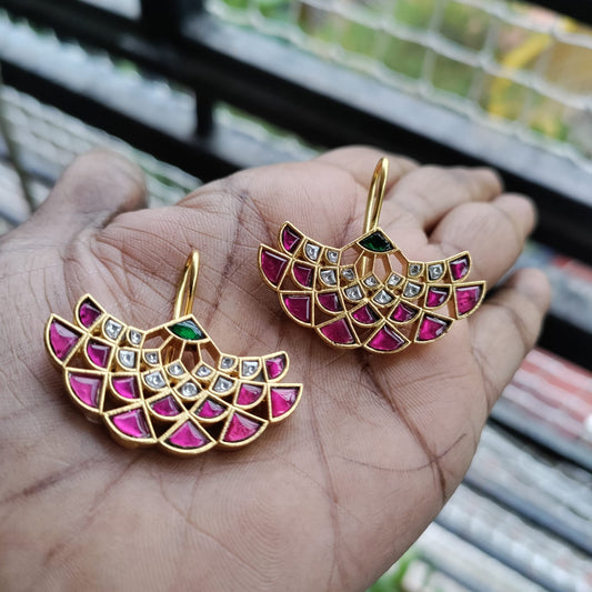 Jadau Kundan designer earring cum Bugadi