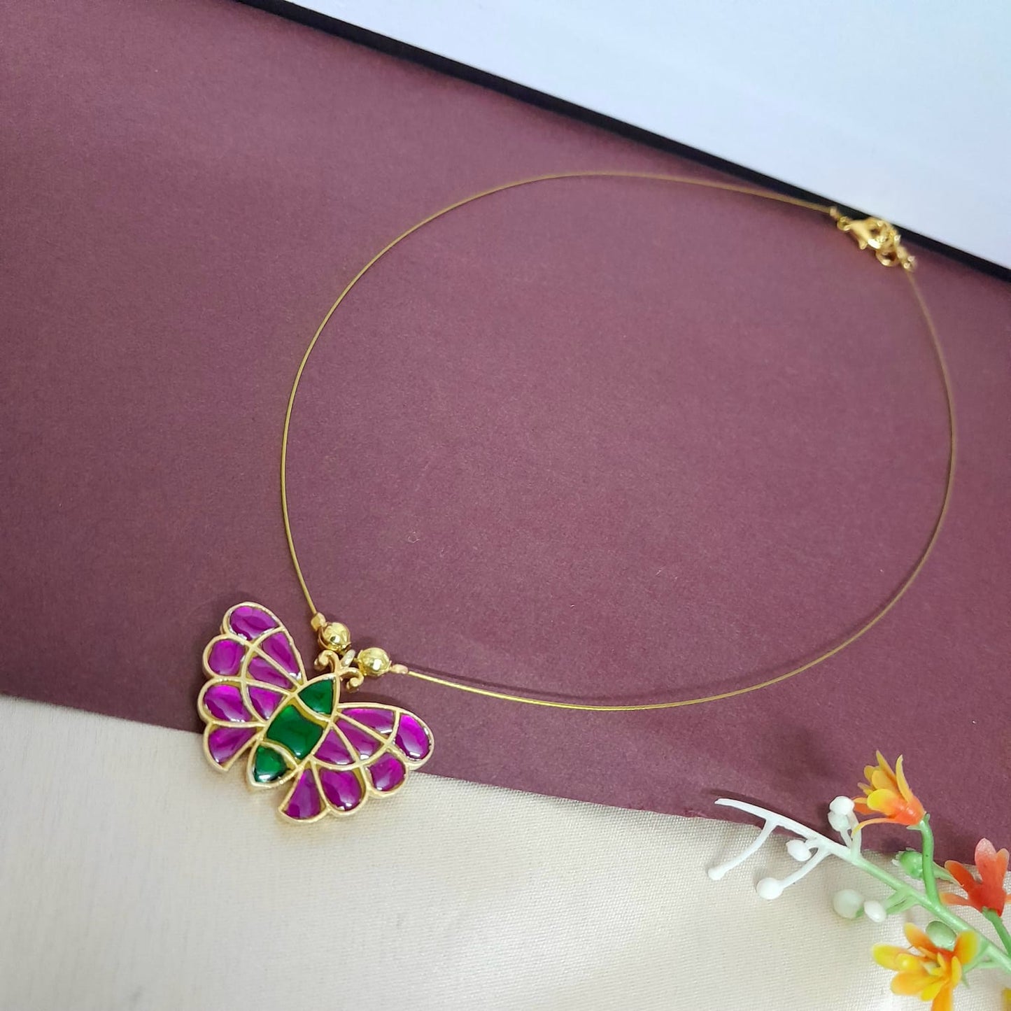 Gorgeous Invisible butterfly necklace set