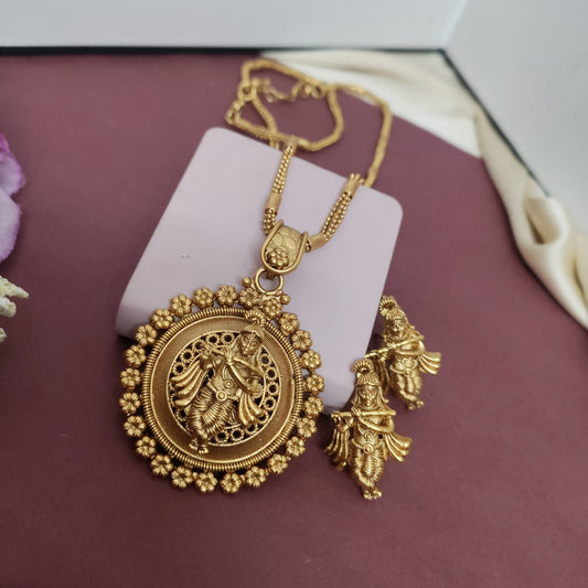 Divine Deity pendant chain set