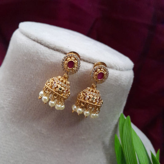 Small oval stud jumkha