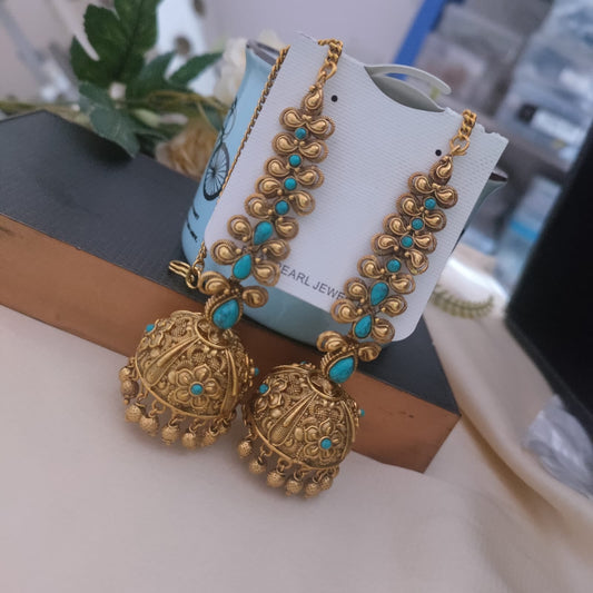 Stone jumkha earring