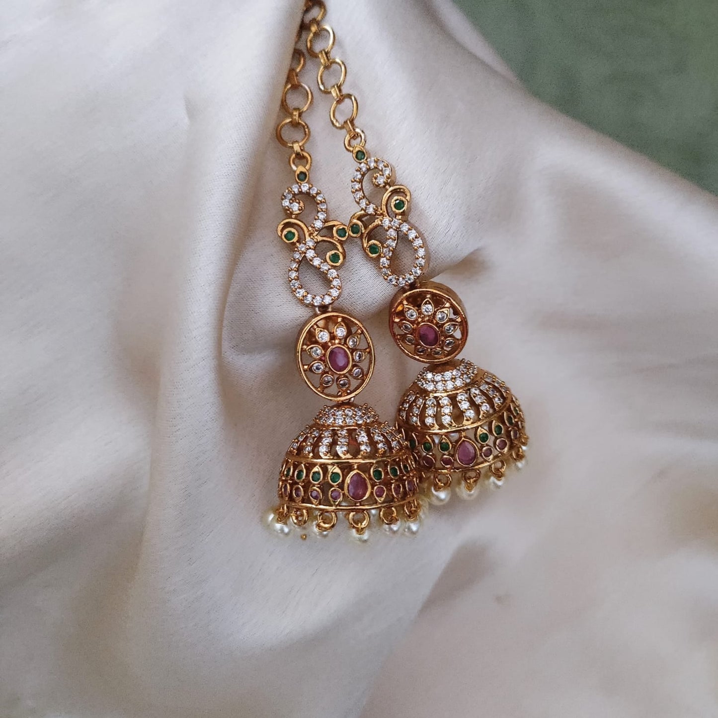 Stone jumkha earring