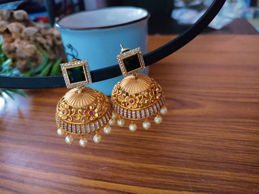 Stone jumkha earring