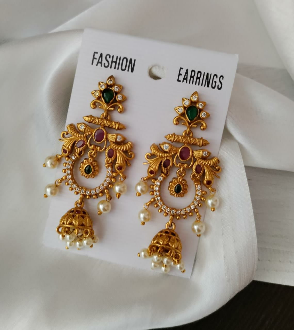 Golden jumkha earring