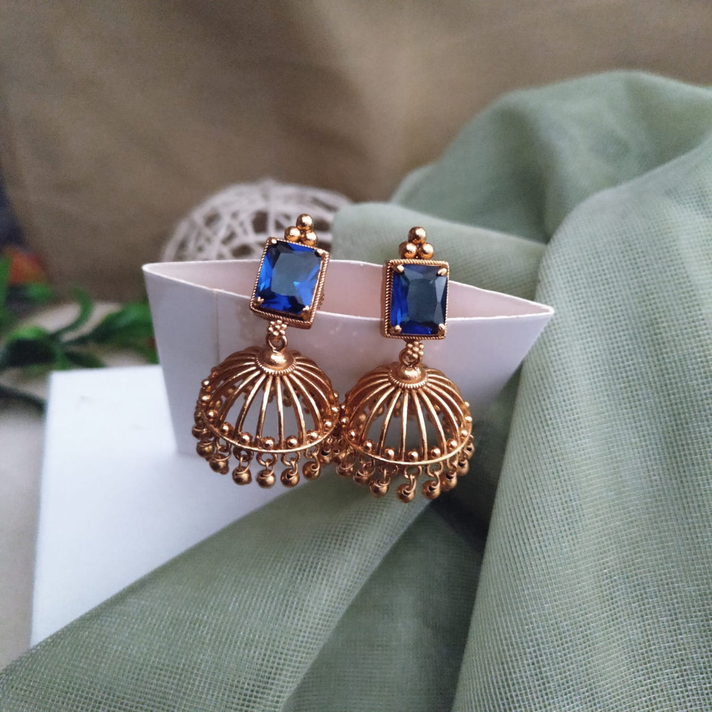 Stone jumkha earring