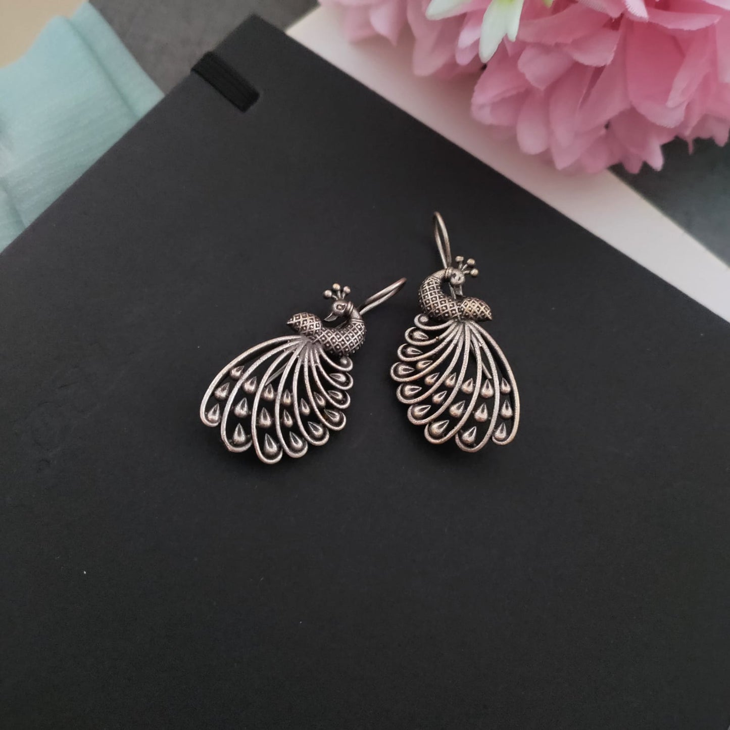 Peacock SLA hook earring