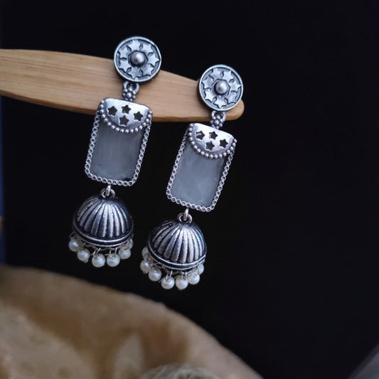 3 layered designer long jumkha earring