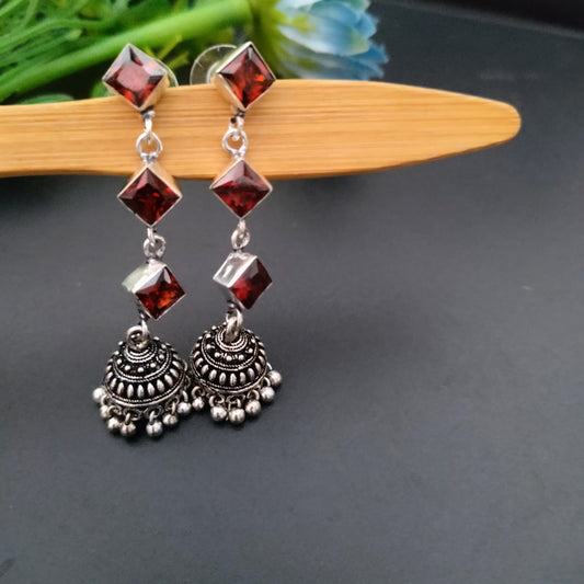 3 stone jumkha earring