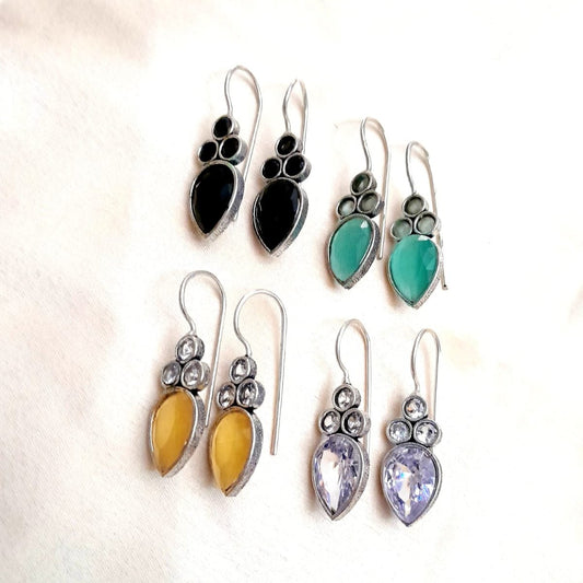 3 Stone drop earring