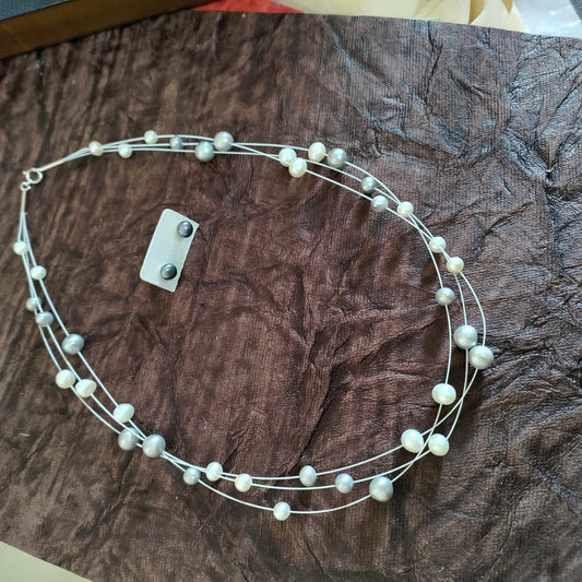 3 layer pearl chain set