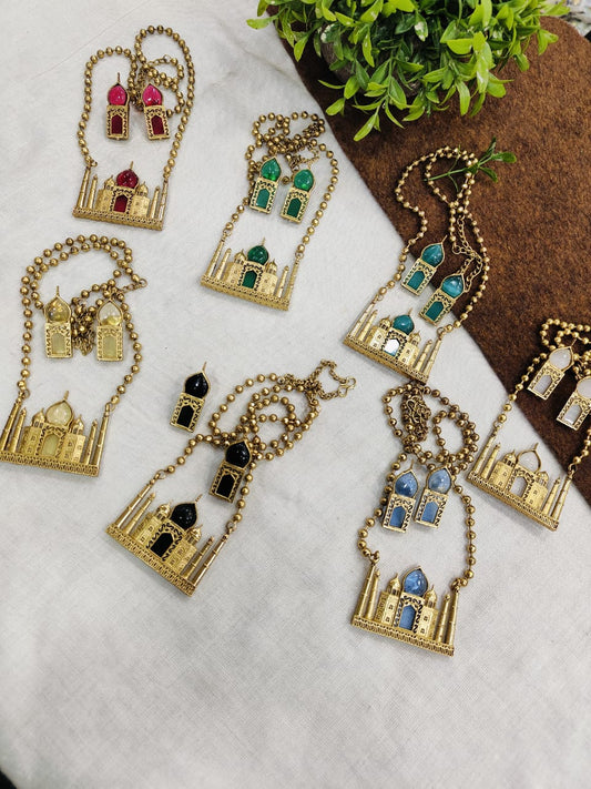 Tajmahal pendant chain set