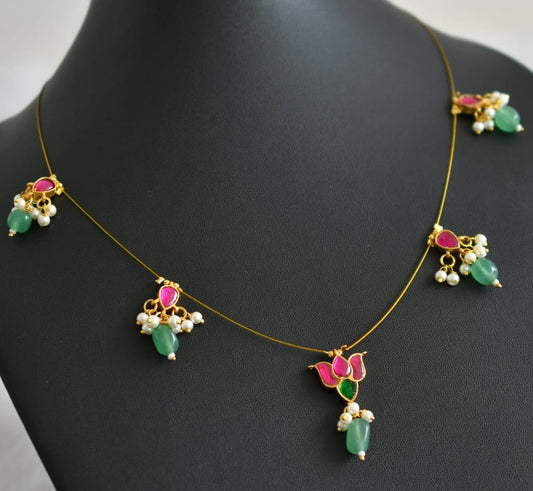 Gorgeous Invisible Lotus necklace set