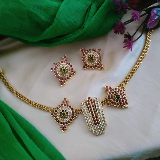 Namam, venkatachalapathy motif necklace set